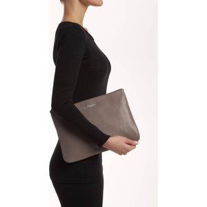 NEW REBECCA MINKOFF 'My Goodies' Clutch Large Zipper Pouch Wristlet Plum Purple